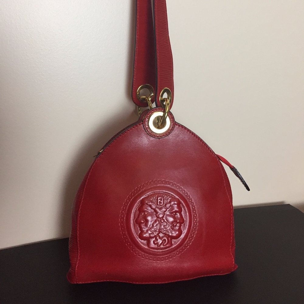 Vintage Fendi Leather Hand Bag